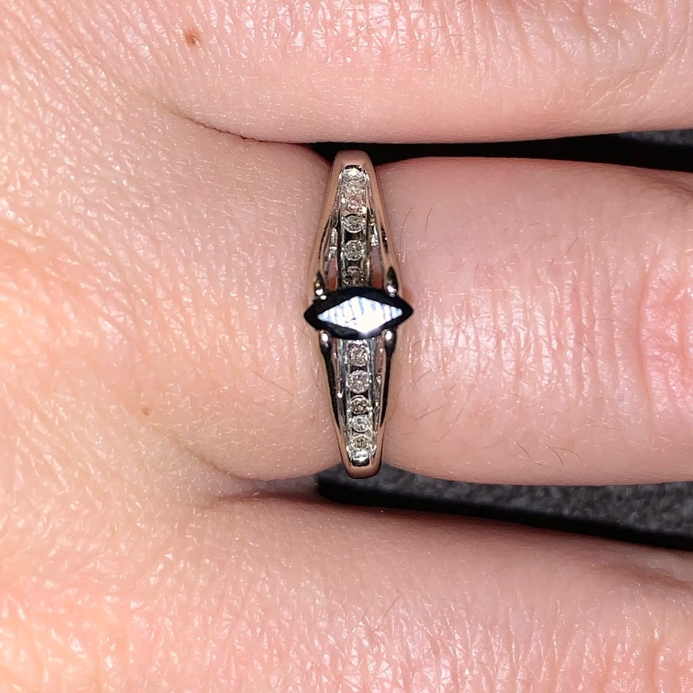 Blue Diamond Ring. Size 7.